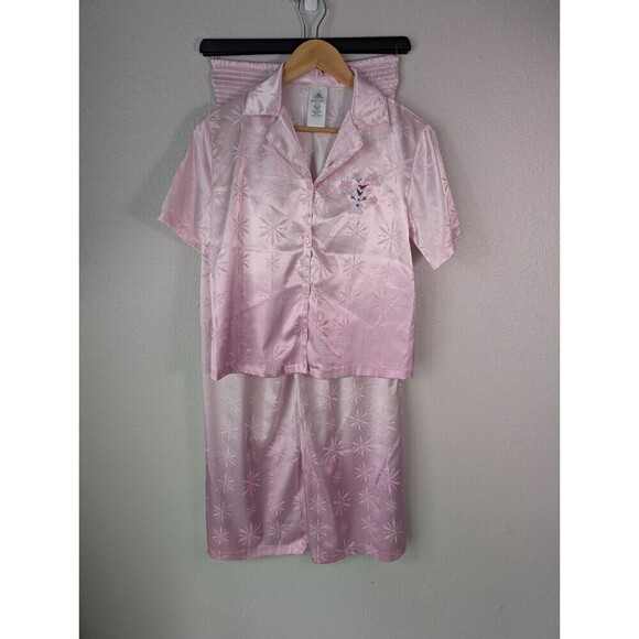 Disney Olaf Sleep Set for Women – Frozen XS New NWOT Pink Satin PJ Sleepwear 110 - Picture 5 of 16